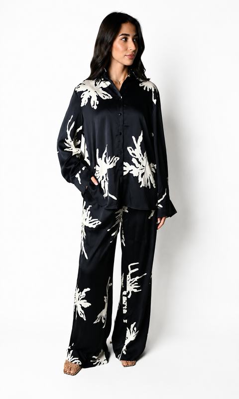 floral Satin Set