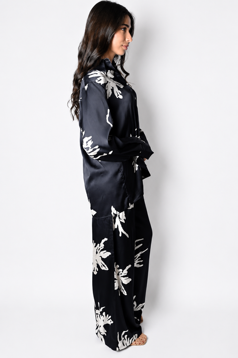 floral Satin Set