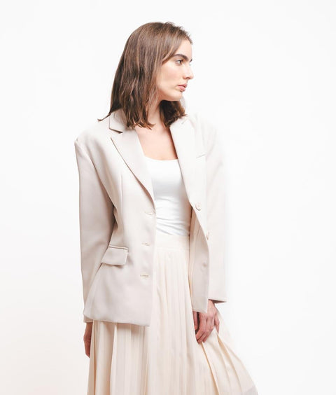 Ivory Minimal Blazer