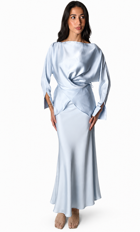 Satin Drape Dress