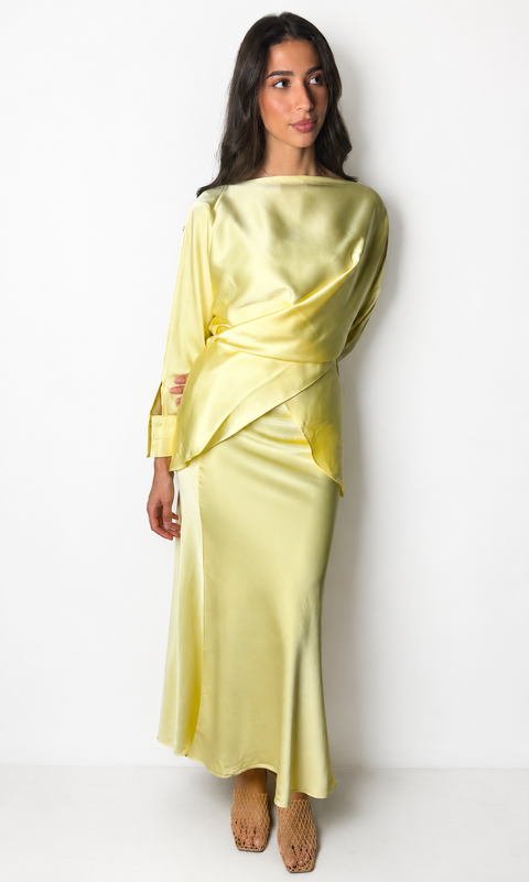 Satin Drape Dress