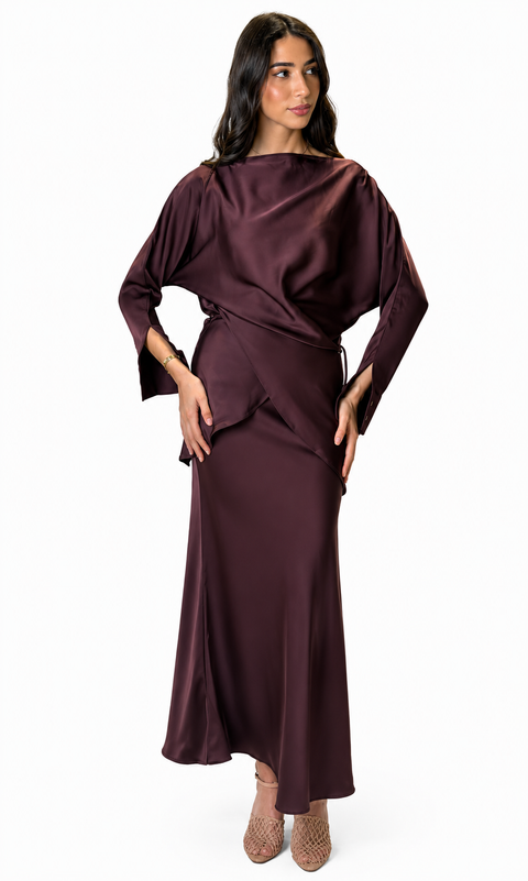Satin Drape Dress