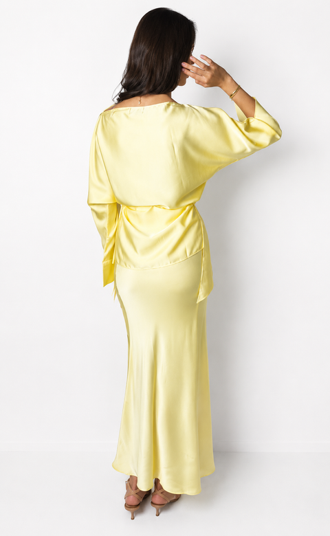 Satin Drape Dress