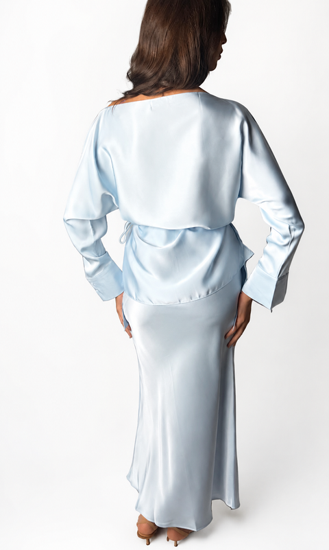 Satin Drape Dress
