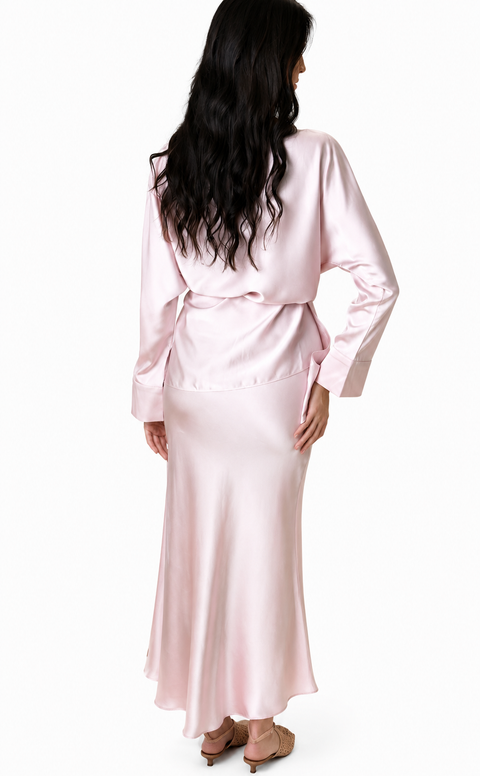 Satin Drape Dress
