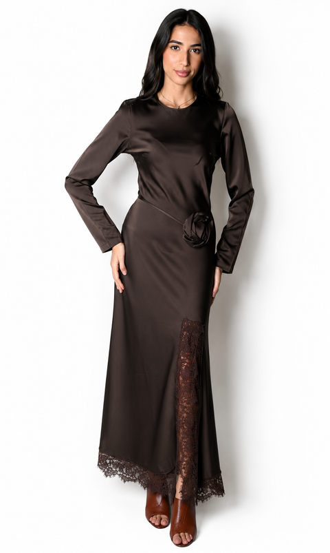 Lace Satin Dress