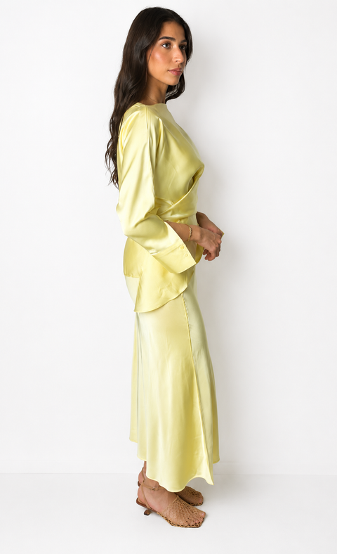 Satin Drape Dress