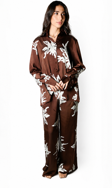 floral Satin Set