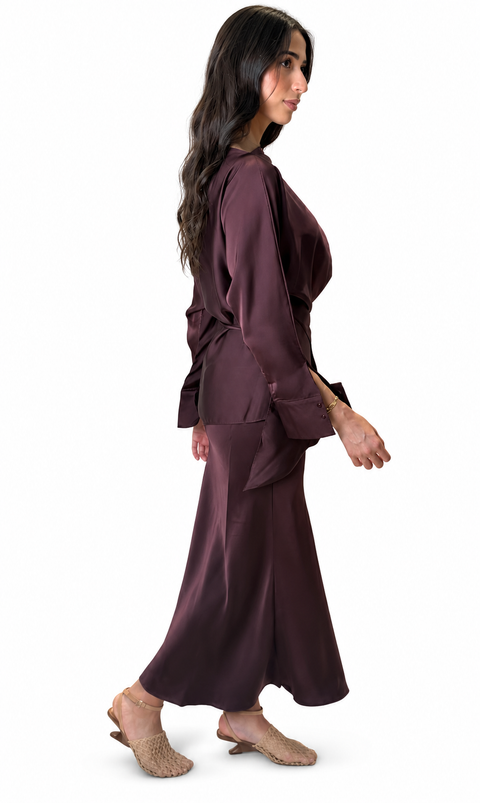 Satin Drape Dress