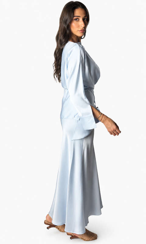 Satin Drape Dress