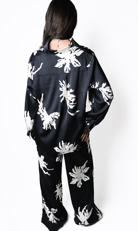 floral Satin Set