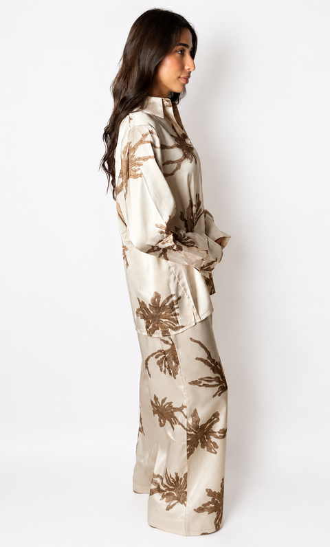 floral Satin Set