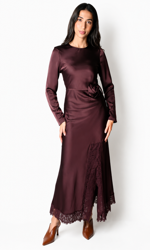 Lace Satin Dress