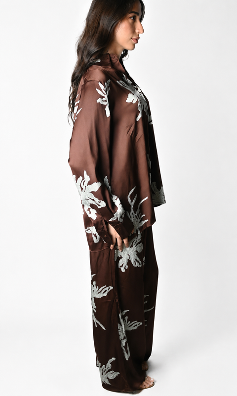 floral Satin Set