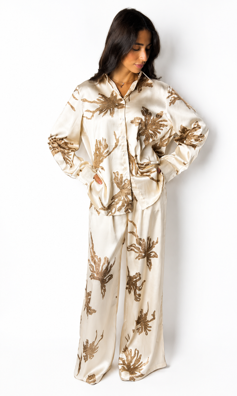 floral Satin Set