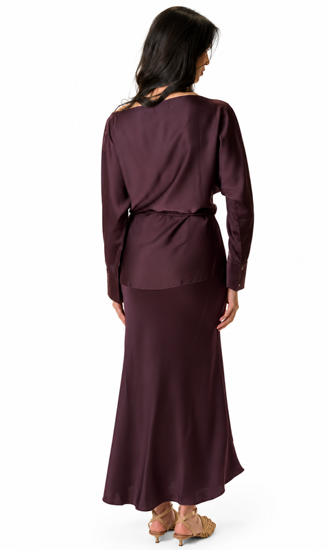 Satin Drape Dress