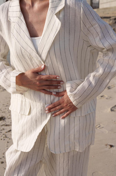 Striped Blazer Set