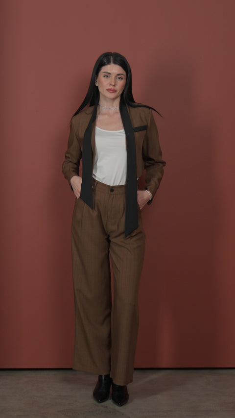 Striped set with tie